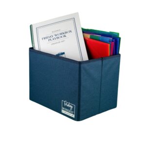 Classic Navy Business Friday Workbox with contents