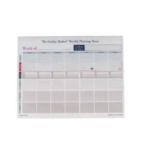 The Sunday Basket Weekly Planning Sheet tear pad