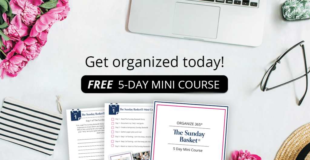 Get organized today free 5-day mini course