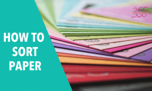 how to sort paper